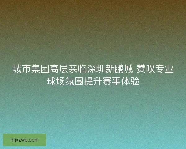 城市集团高层亲临深圳新鹏城 赞叹专业球场氛围提升赛事体验